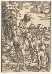 Svatý Martin na koni, 15.-16. století. od Hans Baldung