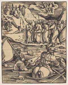Egypťané překračující Rudé moře, z Das Buch Granatapfel, 1511. od Hans Baldung