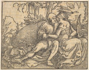 Šesté z deseti přikázání, z Die zehe gebot. od Hans Baldung
