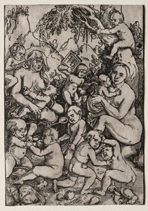 Dvě matky. od Hans Baldung