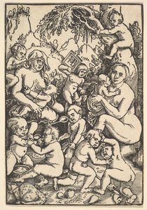 Dvě matky s dětmi zemřou Kinderaue, ca. 1512. od Hans Baldung