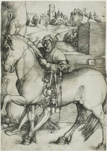 Ženich nasedající na koně od Hans Baldung Grien