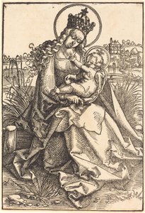 Madonna a dítě na travnatém břehu od Hans Baldung Grien