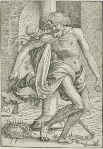 Muž smutku před sloupem od Hans Baldung Grien