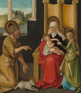 Svatá Anna s Ježíškem, Pannou a svatým Janem Křtitelem, kolem 1511 (olej na sololitu přenesený z desky)