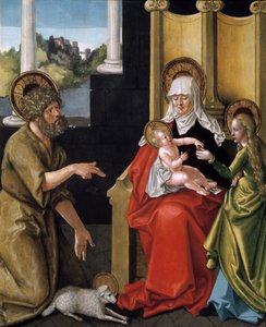 Svatá Anna s Ježíškem, Pannou a svatým Janem Křtitelem, c1511 od Hans Baldung Grien