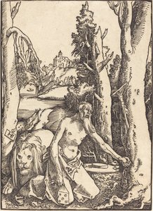 Svatý Jeroným v poušti od Hans Baldung Grien