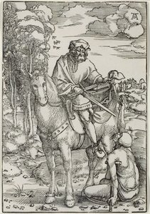 Svatý Martin sdílí svůj plášť od Hans Baldung Grien