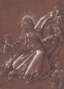Panna čtoucí, obklopená anděly a malým Kristem od Hans Baldung Grien