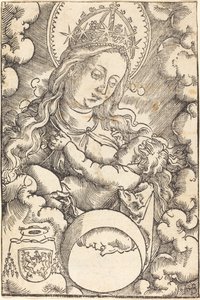 Panna a dítě v oblacích od Hans Baldung Grien