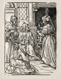 Kristus v domě Lazara, 1510. od Hans Burgkmair