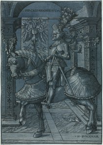 Jezdecký portrét císaře Maxmiliána, 1508. od Hans Burgkmair
