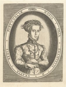 Portrét portugalské princezny Marie Evropské královské domy (název série) od Hans Collaert (I)