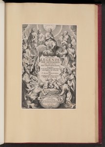 Titulní strana pro Pedro de Ribadeneira a Heribert Rosweyde, Generale Legende der Heylighen od Hans Collaert the Younger after Sir Peter Paul Rubens