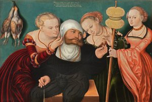 Německy: Herkules bei Omphale Herkules na dvoře Omphale od Hans Cranach