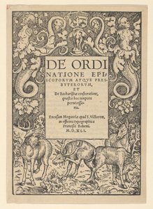 Okraj názvu se třemi jeleny a laně, počátek 16. století. od Hans Cranach