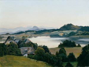 Korutanská krajina (Kraiger Lake s Ulrichsbergem) od Hans Frank