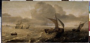 "La tempete en mer"" (Bouřlivé moře) Obraz Hanse Goderise (1622-1642) Ermitáž ze 17. století, Petrohrad od Hans Goderis