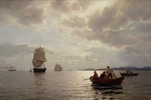 Z fjordu v Oslu od Hans Gude