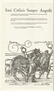 Triomfwagen van keizer Maximiliaan I Kopieën naar Dürers Triomfwagen voor keizer Maximiliaan I (název série) Toto je triumfální vůz na počest Invictus. A nejslavnější princ D. Maximilianus Caesaris Semper Augustus, A prostřednictvím Alberta od Hans Guldenmund