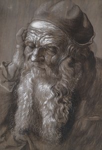 Starý muž ve věku 93 let: St Jerome (štětec a inkoust)