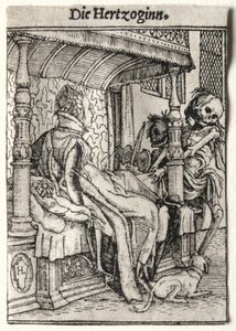 Tanec smrti: Vévodkyně. od Hans Holbein