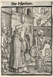 Tanec smrti: Pastor. od Hans Holbein