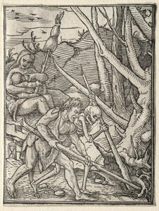 Tanec smrti: Adam Tilling the Earth od Hans Holbein