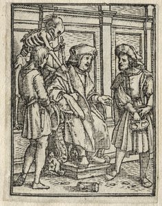 Tanec smrti: Kánon nebo Prebendary, Soudce. od Hans Holbein