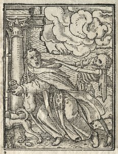 Tanec smrti: Žebravý mnich, jeptiška. od Hans Holbein