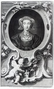 Anny z Cleves, vyryl Jacobus Houbraken, 1740 od Hans Holbein der Jüngere