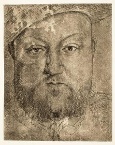 Jindřich VIII kresba křídou, kolem 1540, hospoda. 1902 (kolotyp) od Hans Holbein der Jüngere