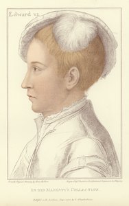 Anglický a irský král Edward VI (akvatinta)