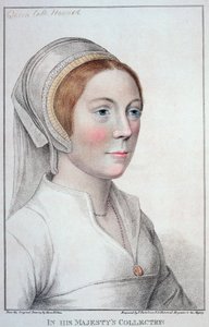 Portrét Catherine Howardové (1520-42) vyrytý Francescem Bartolozzim (1727-1815) 1796 od Hans Holbein der Jüngere