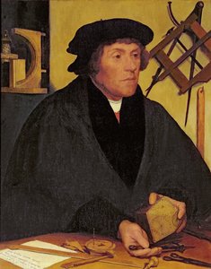 Portrét Nicholase Kratzera (1487-c.1550) Člen Corpus Christi College a pozdější královský astronom krále Jindřicha VIII., kopie originálu z roku 1528 z 19. století v Louvru