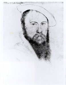 Portrét sira Thomase Wyatta mladšího (asi 1521-54) (tužka a uhel na papíře) od Hans Holbein der Jüngere