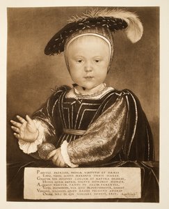 Prince Edward, pozdější král Edward VI, kolem 1540, hospoda. 1902 (kolotyp) od Hans Holbein der Jüngere