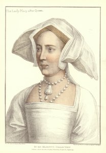 Královna Marie I. Anglie a Irska (akvatinta) od Hans Holbein der Jüngere