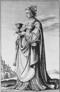 Svatá Barbora, lept Václav Hollar, 1647 od Hans Holbein der Jüngere