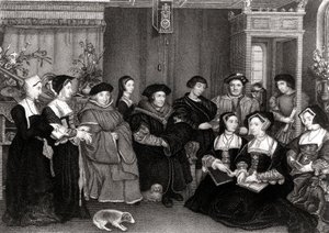 Rodina Thomase Morea (1478-1535), kancléře Anglie od Hans Holbein der Jüngere
