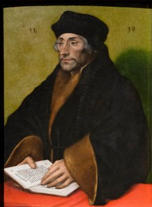 Erasmus Rotterdamský, asi 1530 (olej na dřevě)