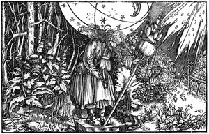 Stará žena, čarodějnice nebo víla předení, 1547 od Hans Holbein der Jüngere