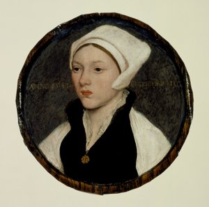 Portrét mladé ženy s bílým čepečkem od Hans Holbein the Younger