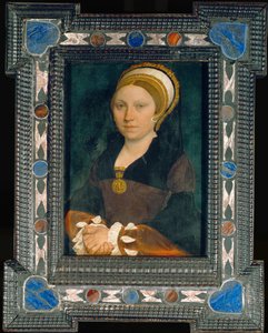 Portrét anglické dámy, po roce 1540 (malba na dubovém dřevě)