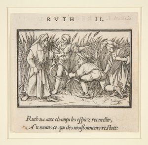Ruth Čištění na polích Booz (recto); Hannah a Elkanah (verze) od Hans Holbein der Jüngere