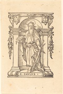 Svatý Pavel s knihou a mečem. od Hans Holbein der Jüngere