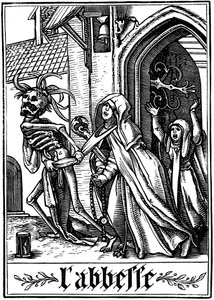 Abatyše navštívila smrt, 1538 od Hans Holbein der Jüngere