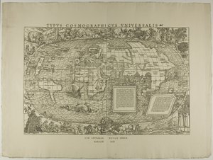Typ Cosmographicus Universalis, Sim. Grynaeus, Novus Orbis, Basileae 1532 od Hans Holbein the Younger