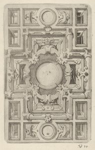 Design pro strop s popruhem a středem ve tvaru kříže, 1609. od Hans Jakbob Ebelmann