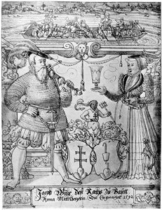 Jacob Wyx z Basileje a jeho manželka Anna, 1592 1901 od Hans Jakob Plepp